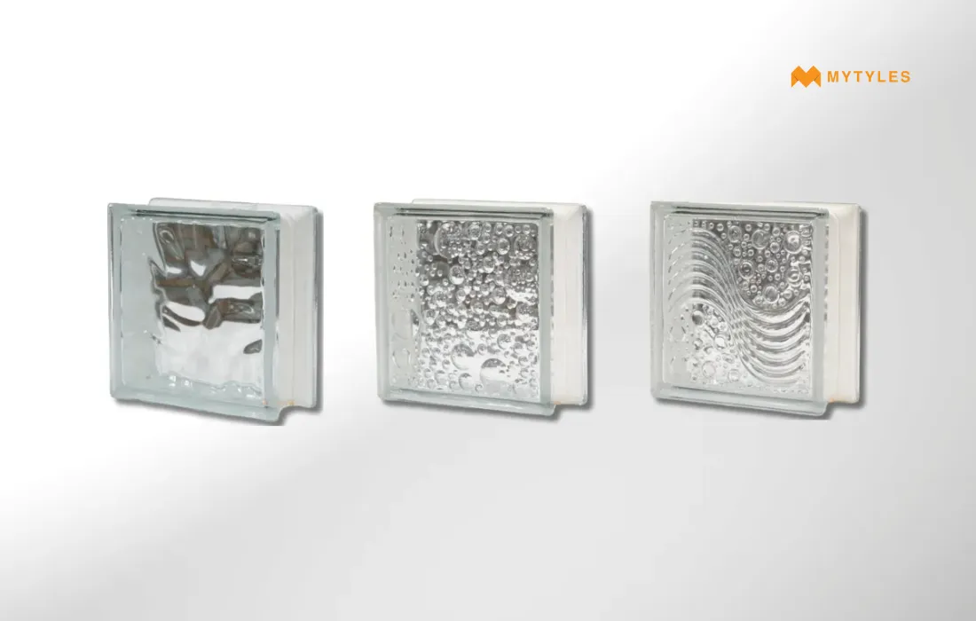 Displaying glass blocks in white background